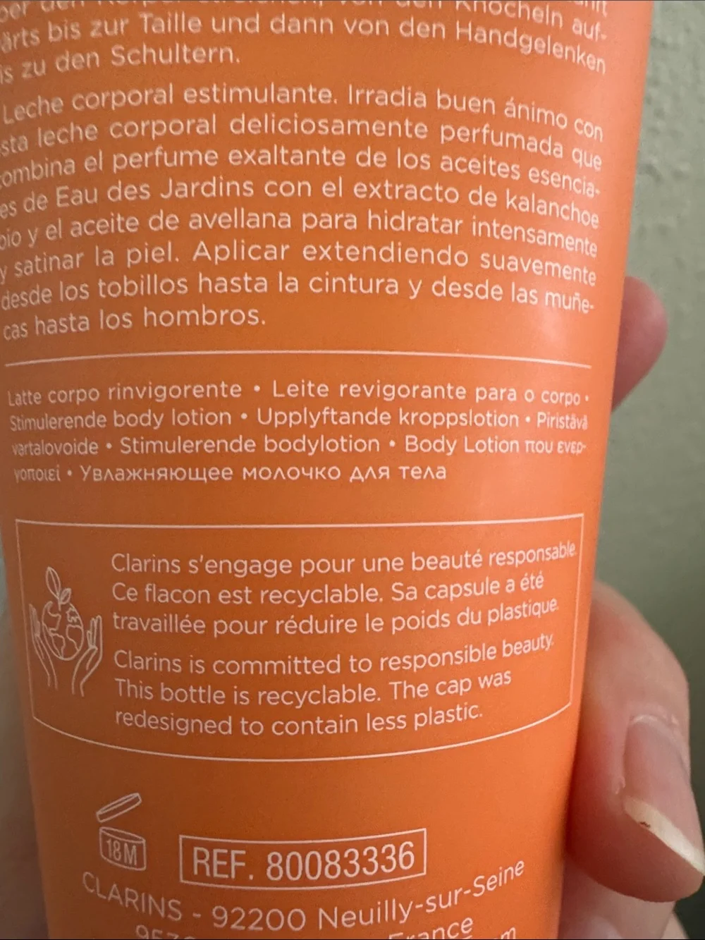 Clarins Aroma Eau des Jardins Uplifting Melting Body Lotion — NWT